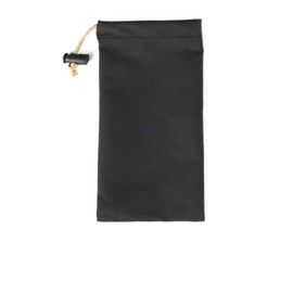 Wambere Pack of 3 PU Drawstring Bags, Black Drawstring Storage Bag, Waterproof Drawstring Gift Bag, Jewellery Bag, for Keys, Mobile Phones, Camera, Mobile Power Supply, 8.5 x 13 cm, black, 9.5×17cm,