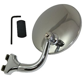 Pirate Mfg Street Rod 4" Stainless Steel Universal PEEP Mirror Left OR Right Door Chrome