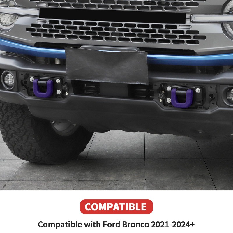 SQQP Bumper Tow Hook Covers Compatible with Ford Bronco 2021-2024+Exterior