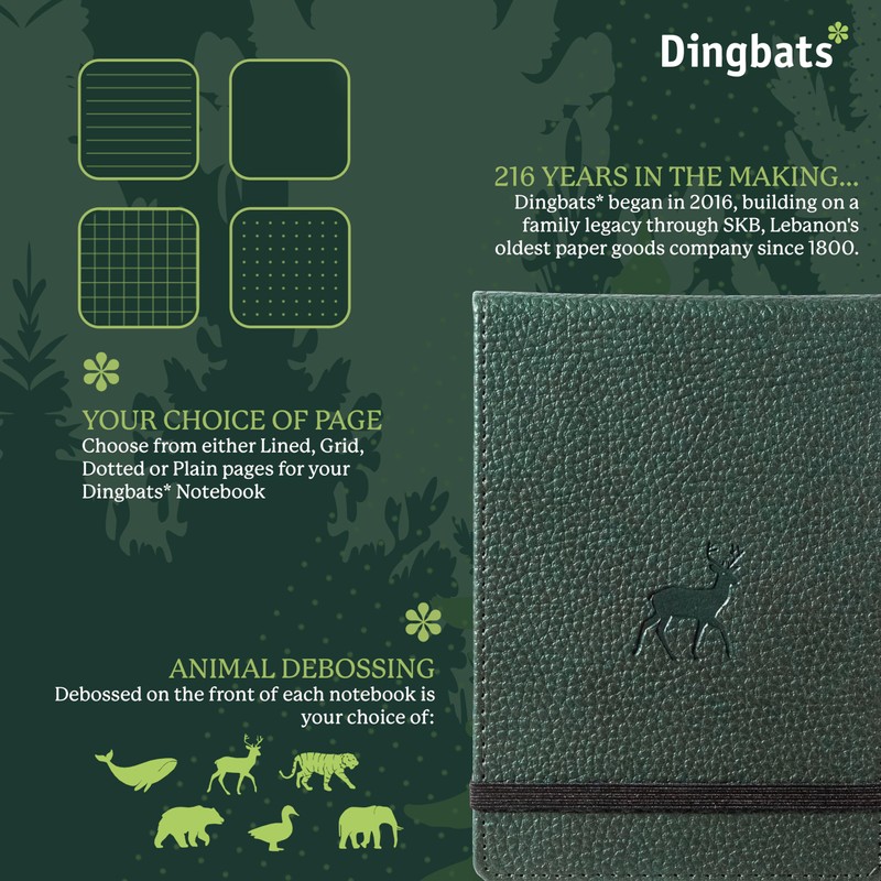 Dingbats* - Wildlife Plain Reporter A6 Notebook - PU Leather