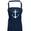 ShirtInStyle Chef's Apron Bib Apron Anchor Boat Skipper Captain Navy