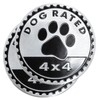 EDINGM 2 PCS Dogs Badge Rated 4x4 Metal Car Emblems,