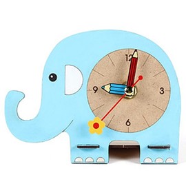 Harvis DIY Wooden Model Assembly Kit Desk Clock Making Elephant CM-856 / DIY 나무 모형 조립 키트 탁상 시계 만들기 코끼리 CM-856