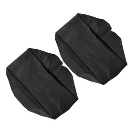 GRIRIW 2pcs Winch Protective Cover Winch Covers Trailer Electric Winch Cover Waterproof Winch Protectors Winch Guard Protector Auto Winch Protectors Imitation Leather Black