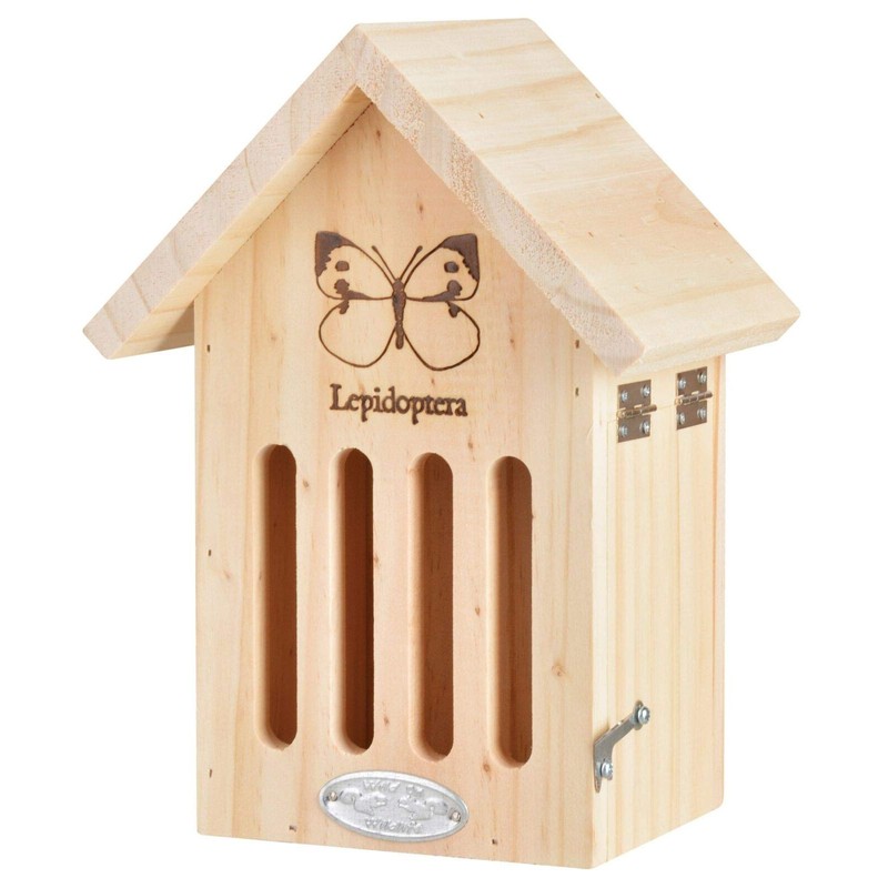 Silhouette Slotted Wooden Wood Butterfly House - 100% FSC