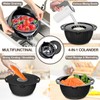 Colanders, 4-1 Colander with Mixing Bowls Set, Strainers for Kitchen,