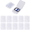 10pcs Clear Plastic Memory Card Case Holder Storage Boxes Compatible