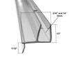 Clear Shower Door Sweep Seal with Drip Rail for 3/16"