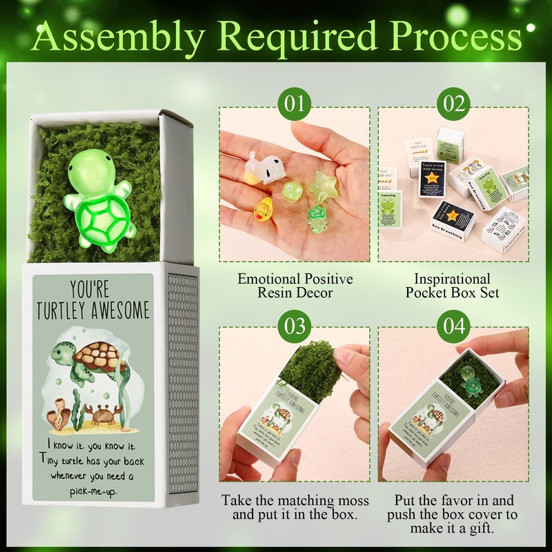Cinnvoice 75 Sets Affirmation Mini Luminous Resin Appreciation Gift Box