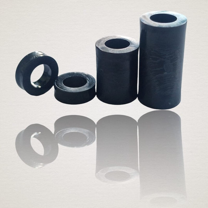 12pcs. x M6 x 5mm Black Nylon Spacers and Standoff