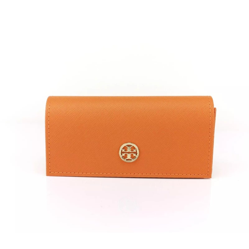 Tory Burch Saffiano Leather Sunglasses Case Blood Orange