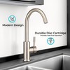 Dura Faucet Streamline Gooseneck RV Kitchen Faucet - Brushed Satin