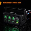 Nilight 3 Gang Rocker Switch Box 12V SPST ON Off