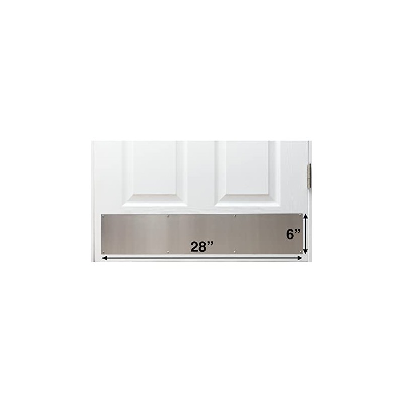 Stainless Steel Door Kick Plate Mop Plate Protection Plate, 12"