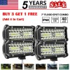 7"inch LED 2400W Work Light Bar Flood Spot Combo Fog
