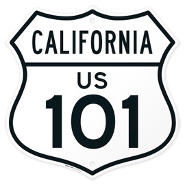 Sigo Signs, US 101 California Novelty Shield Sign, 12x12 Inches, ACM, Fade Resistant, Made in USA