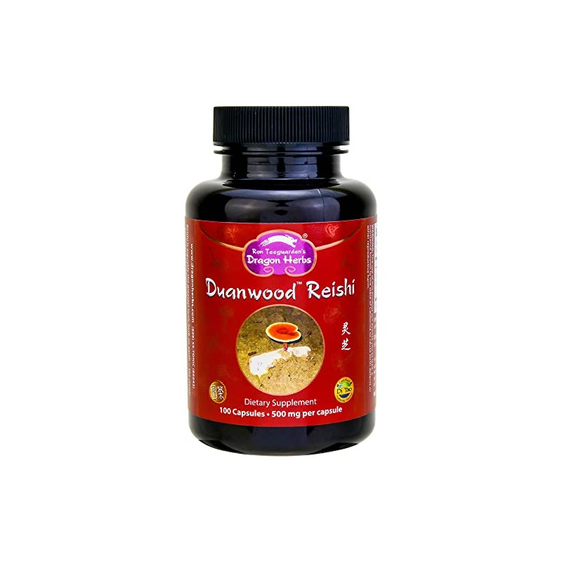 Dragon Herbs - Duanwood Reishi Capsules - 100 Capsules, 500