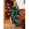 Simplee Women's Plus Size Wedding Guest Dress Flowy Fall Floral