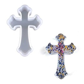 Duawenki Cross Shape Car Freshie Silicone Mold for Making Soap Aroma Beads Car Freshie Candle Pendant Resin