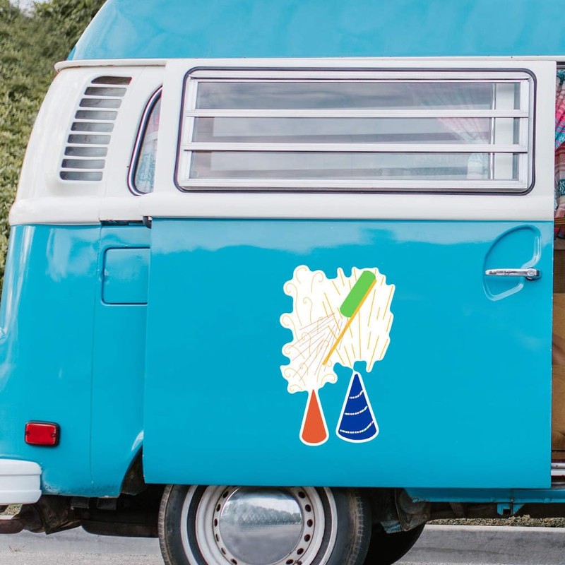 Extra Large 460mm 'Fireworks Exploding with Colour ' Permanent Sticker