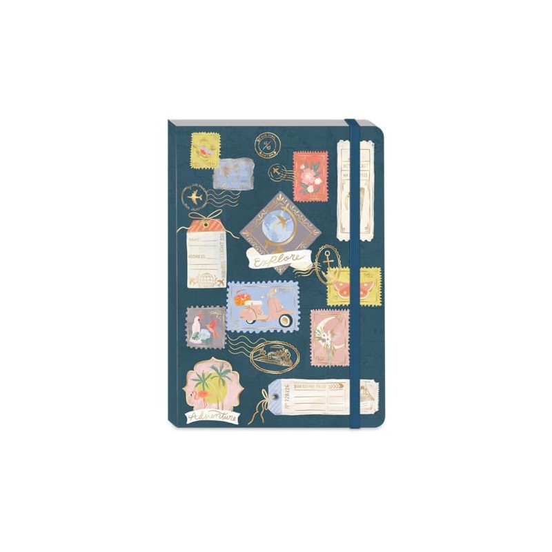 ‎Punch Studio Molly & Rex Going Places Stamps, Softcover Journal