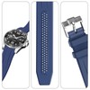 Juntan 20mm 22mm Curved End Silicone Watch Band, Rubber Breathable