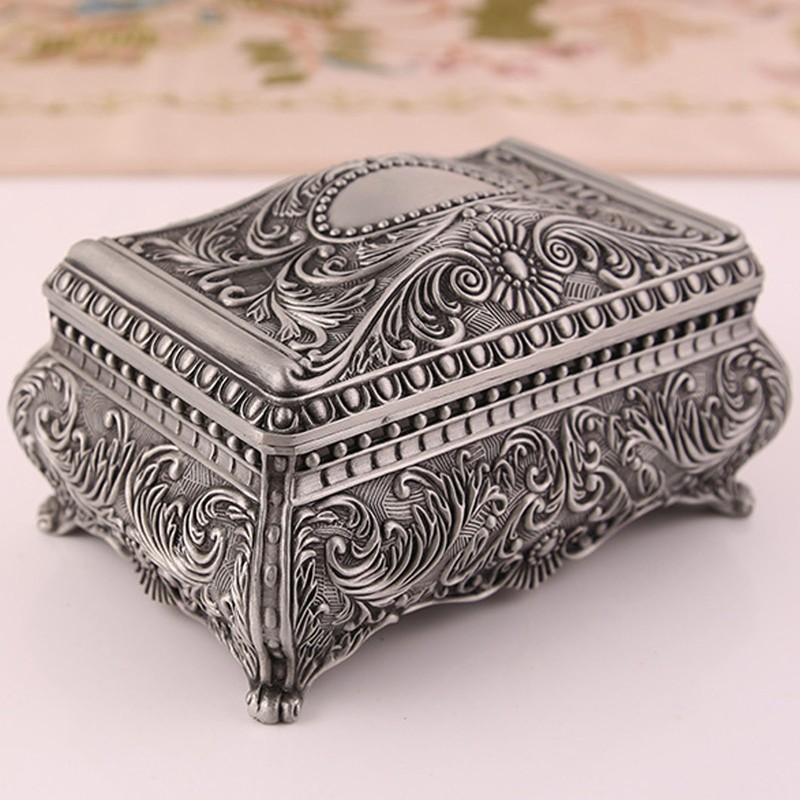Vintage Jewelry Box Innovative European Style Light Luxury Metal Trinket