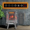 Electric Fireplace Heater 24'' Freestanding Fireplace Stove Infrared Fireplace RealSmart