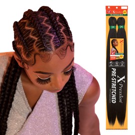 Sensationnel Xpression prestretched braiding hair - all Kanekalon flame retardant smooth yaki braid hair extension 72 inch (1 pack, SM1B/30)