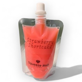 2-pack Squeezable Wax Melt Pouches - Fruity Delights | Highly Scented, Mess-Free, Long-Lasting Soy Wax | Home Fragrance for Warmers & Burners | Aromatherapy & Home Decor (Strawberry Shortcake)