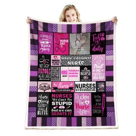 Nurse Gifts Soft Warm Nurse Gifts for Women Throw Blanket,Gifts for Nurses,Nurses Week Gifts Soft Fluffy Sherpa Warm Throw Blankets for Bed, Office and Couch (HS3,150cm x 200cm(59'' x 79''))