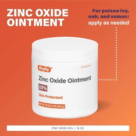 Rugby Zinc Oxide Ointment – 1 LB Jar – Diaper Rash & Skin Protectant Cream