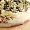 Steppiano Christmas Tree Skirt, Fur, Hidden Foot, Diameter 30.7/35.4/48.0 inches