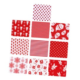 Gadpiparty 50pcs Christmas Themed Cotton Fabric Bundle for Crafting Patchwork Quilting for Sewing Projects Assorted Designs