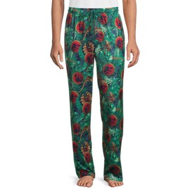 Jurassic Park World Men's Logo Jungle Raptor Sleep Pajama Pants (Medium) Green