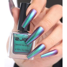 Major Dijit- Esmalte de uñas camaleón, esmalte de uñas holográfico con purpurina, de secado rápido, con brillo iridiscente, cromado, para decoración d