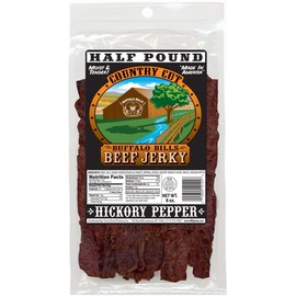 Buffalo Bills 8oz Hickory Pepper Country Cut Beef Jerky Pack (hickory beef jerky with black pepper)