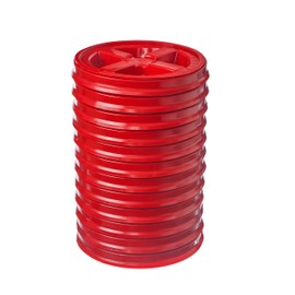 Consolidated Plastics Food Grade Gamma Seal Lids for 3.5, 5, 6 and 7 Gallon Buckets (12 Pack) BPA Free Reusable Pail Lids, Durable HDPE, Made in USA (Red)
