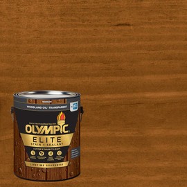 Olympic Elite 1 gal. American Chestnut Semi-Transparent Stain and Sealant in One Low VOC