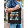 MoonWorks® Jute Bag Pew Pew Madafakas Cat Crazy Crazy Funny