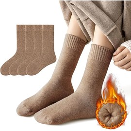 CHAMOKA Socks, Ultra Warm Socks, Winter, Unisex, Set of 4, Extreme Temperature 38°C, Extreme Temperature to -30°C, Soft, Thermal, Fluffy, Warm, Fast Heat Constant Temperature, Breathable, Durable,
