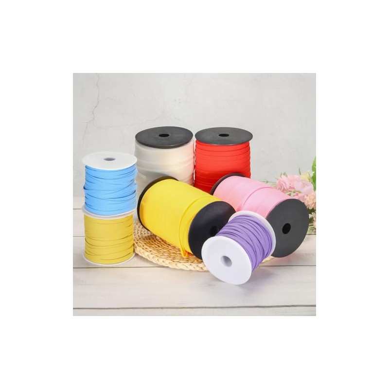 MECCANIXITY 1/2 Inch Double Fold Bias Tape Polyester Continuous Bulk