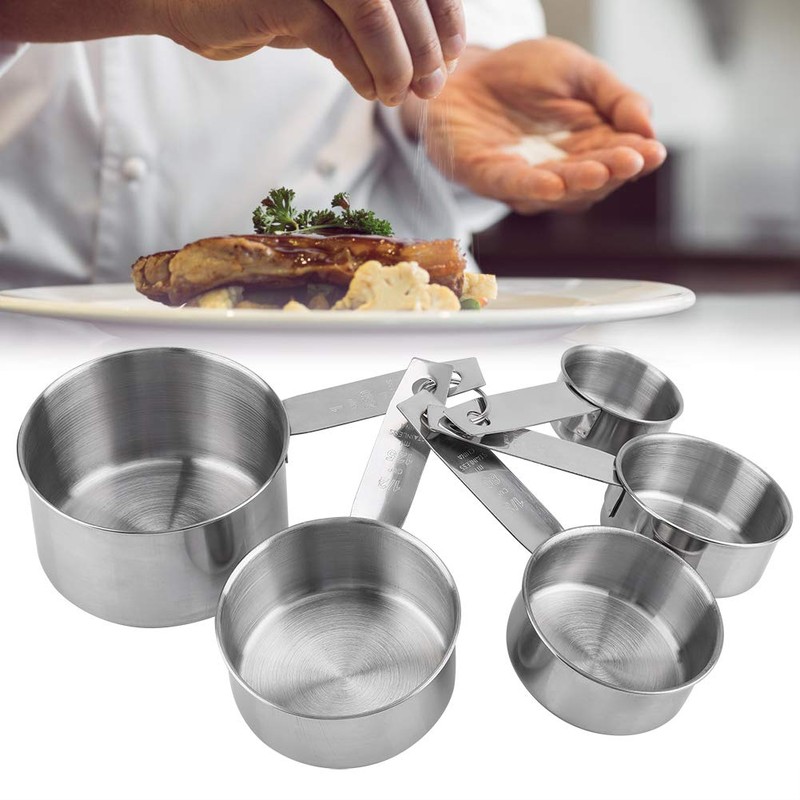Measuring Cups and Spoons Set 5 Pcs, Stainless Steel Measuring