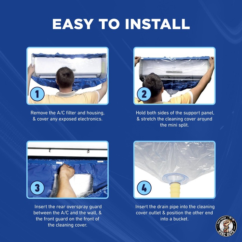 Mini Split Cleaning Bag | 360 Waterproof Design | Fits