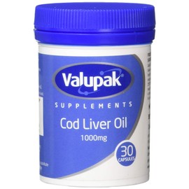 Valupak Cod Liver Oil Capsules High Strength 1000mg 30 Capsules
