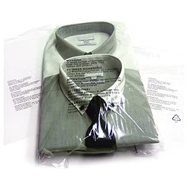100 Clear Plastic SELF Seal Garment Clothing Bags with Safety Warning RESEALABLE Peel & Seal Polypropylene Clothes T-Shirt Shirt Display Postal Packing Postage Sacks MAILERS (12" X 15")