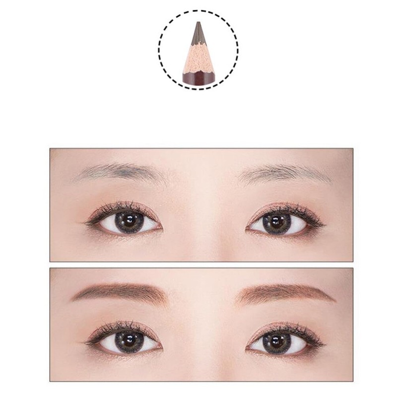 SOLUSTRE 2pcs Pencil with Brow Brush Long-Lasting Deeply Pigmented Leopard