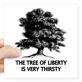 CafePress Tree of Liberty Square Sticker 3 X 3 Square Bumper Sticker Car Decal