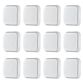 PATIKIL Door Stopper Wall Protector 1.57", 12 Pcs Self Adhesive Square Rubber Door Bumpers Guard Round Door Knobs Wall Shield Cushion for Furniture Door Handle Cabinet Home Office, Clear