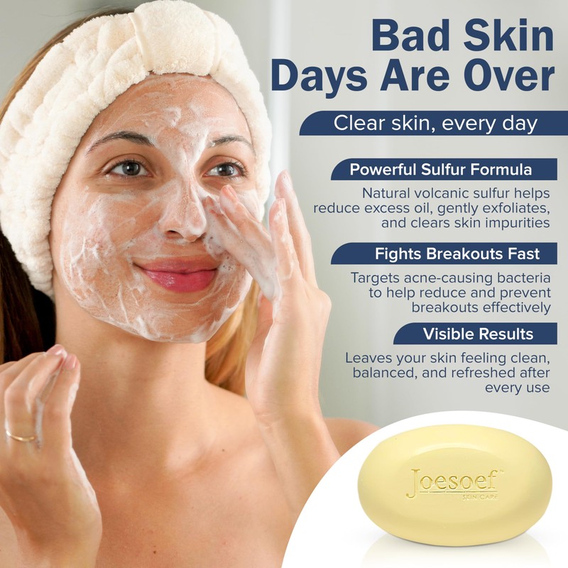 JOESOEF SKIN CARE Sulfur Soap with Salicylic Acid for Acne